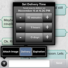 Schedule text message app